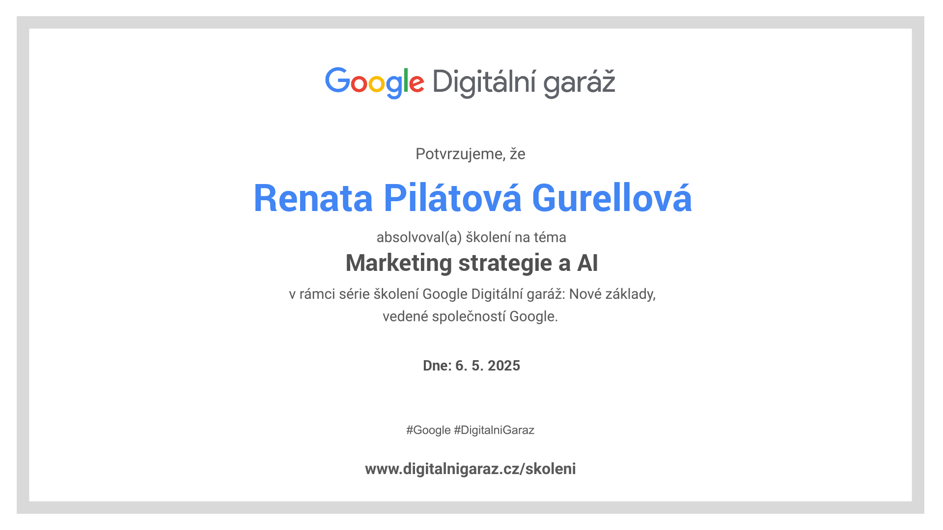 Google Digitální garáž