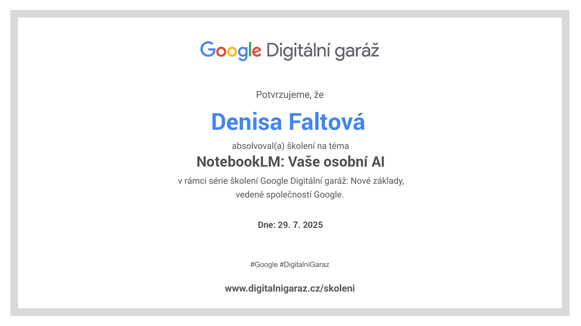 Google Digitální garáž
