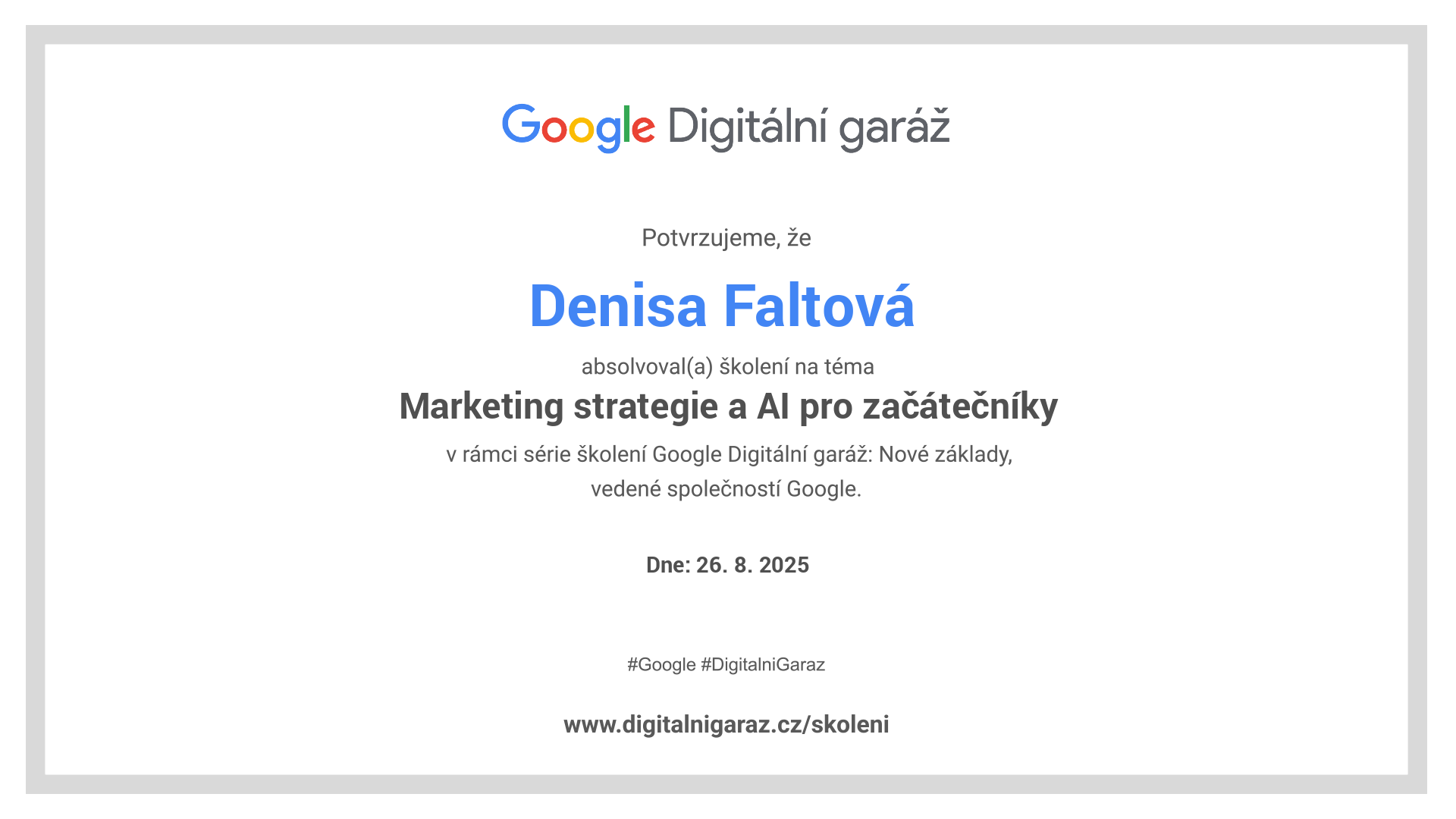 Google Digitální garáž